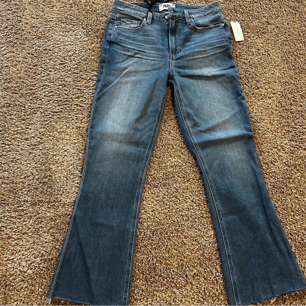 Anthropologie PAIGE Colette high rise crop flare jeans